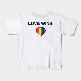 Love Wins Pro Gay Marriage Shirt Kids T-Shirt